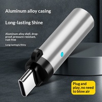 Briquet miniature en métal de type C, sans batterie, sans flamme, coupe-vent, portable, universel, compatible avec iPhone Samsung