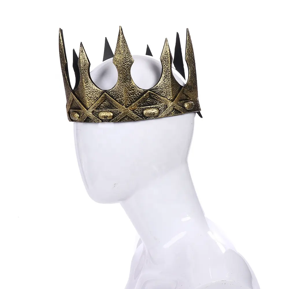 Popular Halloween Stage Show Dress Up Props Medieval COSPLAY PU Foaming Antique King Crown