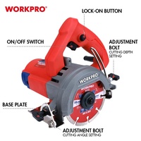 Coupe-marbre WORKPRO 110 mm, outils de coupe électriques, 1400 W, coupe-carreaux, coupe-pierre
