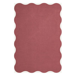 Tapis en laine moderne de luxe fait main, personnalisable, lavable, design ondulé pour la maison, le salon, la chambre, les pique-niques - Product Image 1