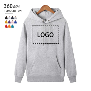 Sweat à capuche d'hiver de qualité pour homme avec logo personnalisé, broderie OEM, manches classiques, couleur unie, pour l'extérieur - Product Image 1