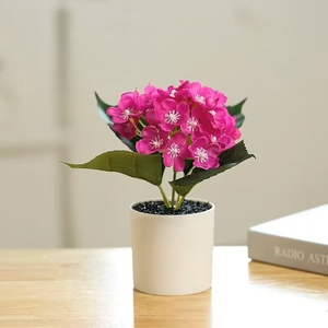 Bán Buôn Thực Tế Nhân Tạo Hoa Sắp Xếp Lụa Tú Cầu Với Nồi Trang Trí Trang Trí Trang Trí Đám Cưới Trang Trí Nội Thất Màu Xanh Lá Cây Nhà Máy - Product Image 4