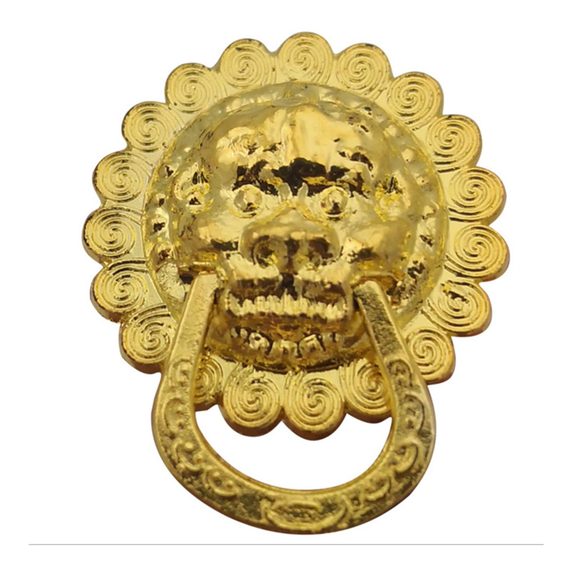 Китайская Ручка для мебели, винтажная ручка в виде головы льва, ручки для шкафа и ручки для дверного шкафа, ручка с кольцом