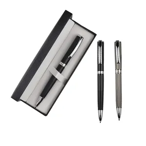 Stationery wholesale gift box metal ballpoint pen International standard refill custom logo metal pen is suitable for students