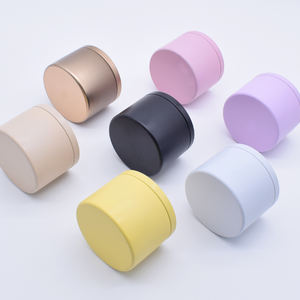 بيع بالجملة من المصنع علب قصدير مخصصة 2 أونصة 4 أونصة 8 أونصة 1ooz 16 أونصة للشموع مع أغطية حاويات علب قصدير سوداء غير لامعة - Product Image 1