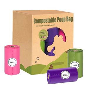 Bolsa para excrementos de perro compostable PLA PBAT EN 13432, bolsa para excrementos de perro a prueba de fugas, bolsa para excrementos biodegradable - Product Image 1