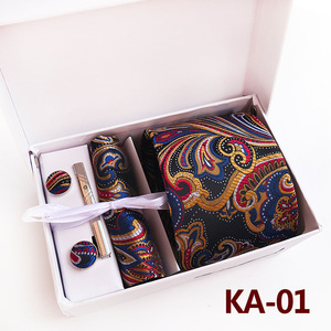 Noir et <span class=keywords><strong>argent</strong></span> Paisley Floral hommes cravates gris bleu rose accessoires de mariage cou <span class=keywords><strong>cravate</strong></span> ensemble mouchoir boutons de manchette cadeau pour hommes - Product Image 6