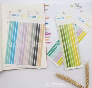 สติกเกอร์แถบยาวบางเฉียบแบบกำหนดเอง สีมาการอง สีเรืองแสง สีเรโทร มีจำหน่าย ราคาประหยัด กระดาษโน้ตแบบกำหนดเอง - Product Image 4