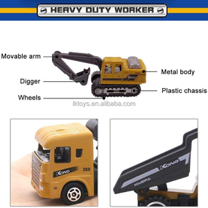 Lk Toys 6 chiếc mô hình đúc khuôn 1/64 kỹ thuật ma sát xe mô phỏng xe hơi mô hình xe trộn xe tải - Product Image 3