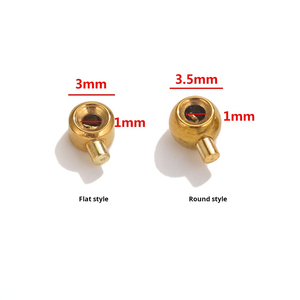 20Pcs Crimp End Bead 304 Stainless Steel Positioning Stopper <b>Spacer</b> Locating Bead for Jewelry Making DIY Bracelet End Clip Clasp - Product Image 4
