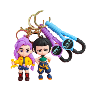 سلاسل مفاتيح جديدة لفرق الفتيات الكورية (K-POP) بتصميم أنمي، حلقات مفاتيح من السيليكون المطاطي لتزيين الحقائب - Product Image 4