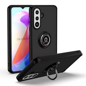 Coque de protection rigide mate en TPU et <span class=keywords><strong>PC</strong></span> avec béquille et anneau métallique pour Samsung Galaxy A16 A06 S25 Plus A17 A07 S26 Ultra A37 A57 - Product Image 1