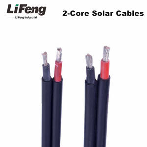Fabricant de câbles solaires, vente en gros de câbles photovoltaïques à double âme en cuivre étamé XLPO 2*<span class=keywords><strong>10mm2</strong></span>, <span class=keywords><strong>câble</strong></span> photovoltaïque PV1-F pour système solaire - Product Image 2