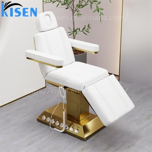 Kisen 2024 Luxury Modern <b>White</b> Gold Esthetician <b>Table</b> Electric Beauty Salon Thermal Massage <b>Tables</b> & Beds - Product Image 2