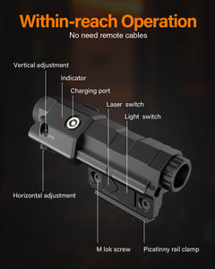 Yeni el feneri MOLK & PICA 2 1 lazer ışığı Combo 1600 lümen şarj edilebilir kırmızı lazer el feneri - Product Image 5