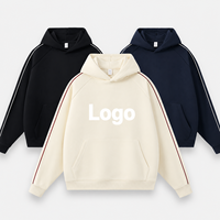 Hoodie Pria Musim Dingin Ukuran Besar Warna-Warni Model Colorblock dengan Logo Kustom