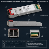 جهاز إرسال واستقبال بصري أصلي جديد من سيسكو SFP 10G ER بطول موجة 1550 نانومتر أحادي الوضع LC مزدوج لمسافة 40 كم DOM لمركز البيانات طراز SFP-10G-ER