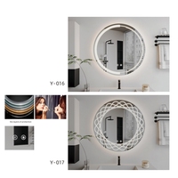Miroir LED intelligent circulaire moderne personnalisable pour salle de bain, idéal pour appartement - Vente en gros usine