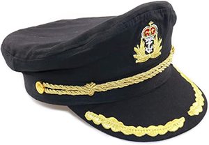 Unisexe Kawaii Réglable Capitaine Costume Enfants Chapeau Cosplay Marin Noir W820 - Product Image 4