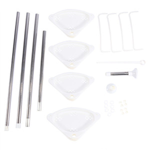 Étagère de rangement d'angle réglable à 4 niveaux pour salle de bain, support de douche télescopique - Product Image 2