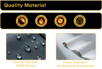 Auvent en aluminium avec logo personnalisé imperméable CATC |   Tente de sport d'intérieur portable pour la promotion de la marque et les stands de vendeurs
