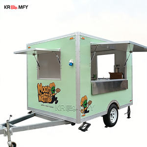 Remolque de cocina móvil de 2 ruedas, tipo carrito de comida callejero, contenedor de dulces de 3m - Product Image 2