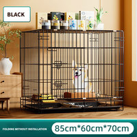 Cage à chien pliable en fer robuste de haute qualité, cage à chien moderne en métal avec plateau anti-fuite pour une utilisation en intérieur et en extérieur