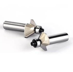 Joseph 45 Graus Rolamento <span class=keywords><strong>Router</strong></span> Bit Chanfro End Mill Ferramenta De Corte De Madeira CNC Carpintaria Moinho Cortador - Product Image 3
