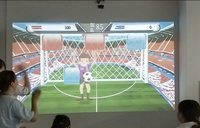 Équipement d'entraînement intérieur de football virtuel intelligent Terrain de football virtuel Amusement sportif Kickball Projection interactive