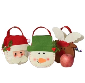 Bolsas de Regalo Navideñas Personalizadas al por Mayor con Logotipo e Impresión, Diseño de Muñeco de Nieve, Papá Noel y Alce, Bolsa de Tela No Tejida - Product Image 2