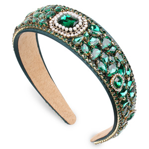 Serre-tête de luxe Hua Liyu style baroque avec strass, accessoire de mode pour femme, style rétro artistique HH0238 - Product Image 5