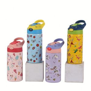 Vaso Sublimable Recto con Tapa Abatible de 12 oz, 350 ml, Vaso para Niños, Botella de Agua de Acero Inoxidable, Vaso Sublimable para DIY - Product Image 1