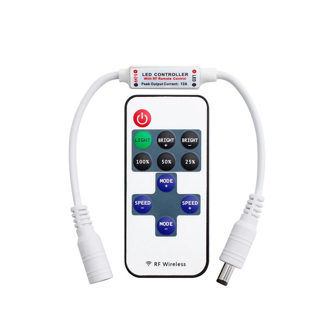 RF Wireless Remote 11Key RF Mini Wireless Remote Controller for 3528 5050 Single Color LED Strip Lights