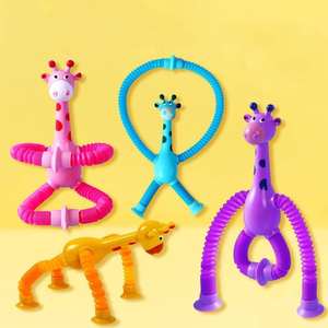 Juguete de Jirafa Telescópica con Ventosa, Rompecabezas de Dibujos Animados, Juguete Interactivo para Padres e Hijos, Juguete Antiestrés para Aliviar el Estrés - Product Image 5