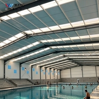 Estructura de Acero Prefabricada y Duradera para Parques Acuáticos, Arena Deportiva Multifuncional, Piscina Interior Metálica, Nave Metálica