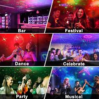 Lampes de fête laser YSH, lumière disco LED RGB, lumière stroboscopique DJ, lumières de club. avec télécommande pour décorations de Noël et d'Halloween