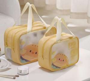 Bolsa de Maquillaje y Artículos de Aseo Multifuncional de Gran Capacidad, Portátil, Impermeable, para Viajes, Gimnasio, Natación, Ducha, con Doble Capa de Almacenamiento - Product Image 1