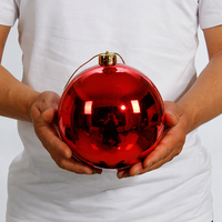 Boule de Noël de 20 cm, grande, incassable, multicolore, pour décorations de Noël, d'ouverture de centres commerciaux, d'hôtels et de présentations de fêtes