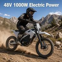 Moto tout-terrain électrique transfrontalière européenne et américaine 48V 1000W, vitesse 80 km/h, grande autonomie, batterie lithium, Dirt Bike tout-terrain