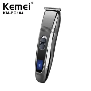 Kemei KM-PG104 बिजली के बाल क्लिपर बाल Trimmer 2023 नई डिजाइन पेशेवर रिचार्जेबल थोक बैटरी पुश कतरनी