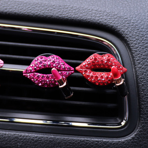 Bling Interior Decor Rhinestone Aromatherapy Essential Oil <strong>Diffuser</strong> Lipstick <strong>Car</strong> Air Freshener Vent <strong>Clip</strong> With Fragrance - Product Image 3