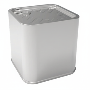 Lata Cuadrada Kontensan de 5 Litros para Margarina, Envase Metálico de 158x158mm x H230mm, Tapa Fácil de Abrir, Modelo K106, Hecho en Turquía - Product Image 2