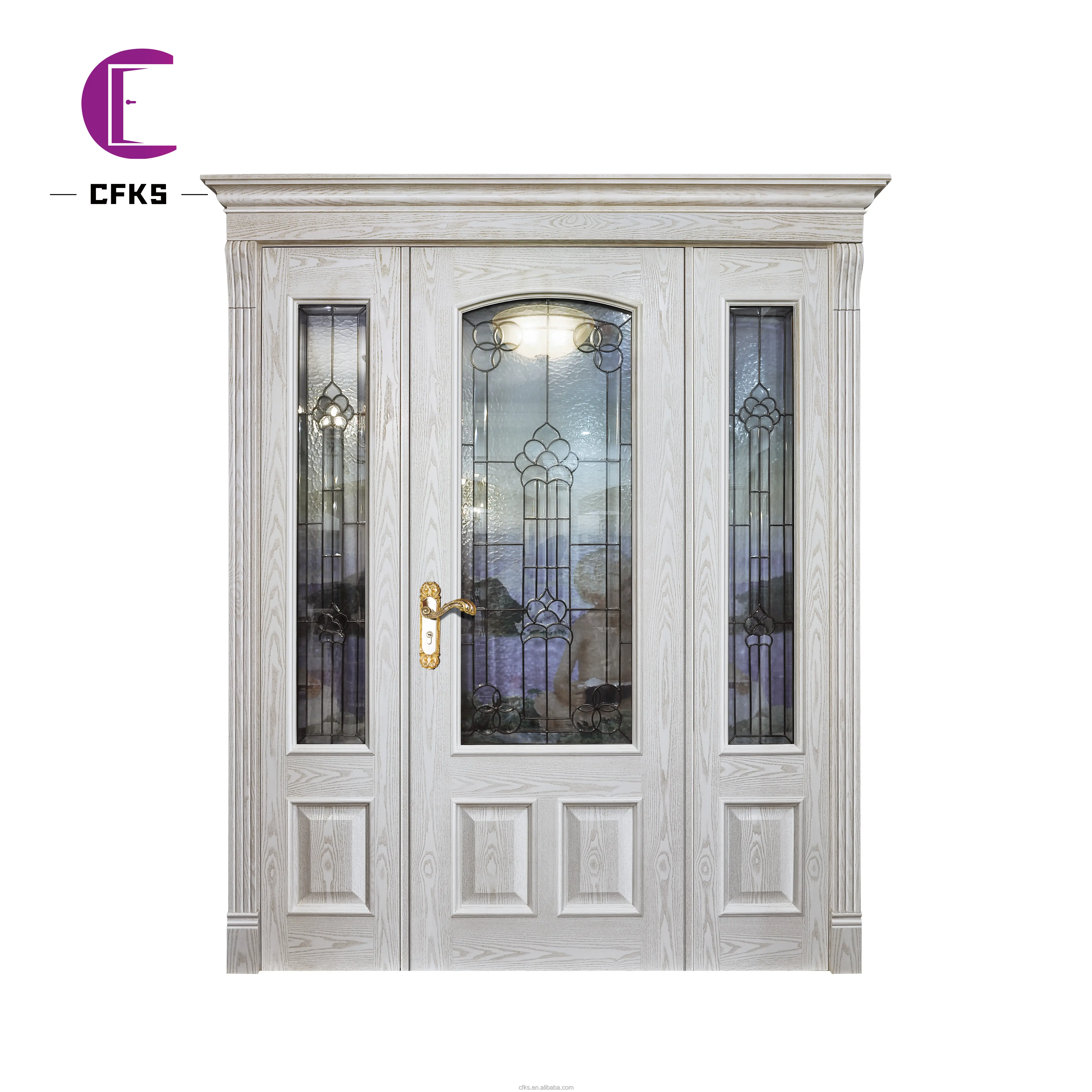 2-Year Warranty Entry Wood Bifold 48 Inch Modern Used French Front Merbau exterior Wooden Doors