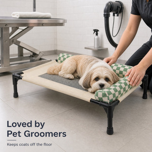 Outdoor <b>Camping</b> Elevated Dog <b>Bed</b> Breathable Mesh Cooling Raised Pet <b>Cot</b> Rust Proof Steel Frame Washable - Product Image 3