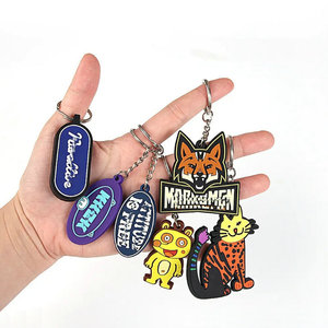 Custom Soft PVC Keychain Key Chain / Soft Rubber Keychains / Silicone Keyring 2D/3D Rubber Pvc Keychain With Your Logo Name