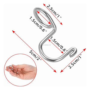 ตะขอเชื่อมต่อโลหะน้ำตกขนาดเล็กชุบสังกะสีสำหรับหมวกไม้กำมะหยี่และตะขอกระเป๋าบรรจุในกล่องกล่อง - Product Image 4