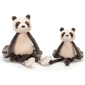 2024 produttore di vendita calda balletto amore Panda peluche animale peluche Panda/elefante/maiale/unicorno/ippopotamo bambola con vestito