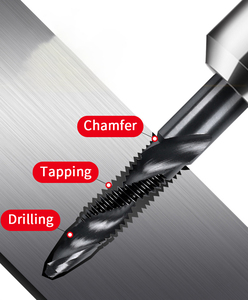 <b>Taps</b> with M3 M4 M5 M6 M7 HSSE HSS Steel Bright TiN Titanium PVD Coating - Product Image 2