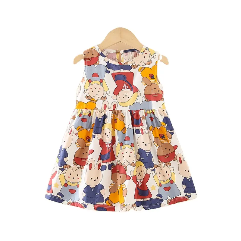 Pure cotton girl skirt baby summer little girl infant children 1 year old dress 2 years old children 3 years old summer