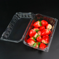 Vente en gros Conteneur de fruits frais blister à clapet, Boîte d'emballage de fruits en plastique transparent de haute qualité avec trous d'aération